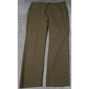 Billabong Carter Stretch Pants Men's Size 38 Brown Plaid Straight Flat Front